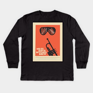 Miles Davis - Aesthetic Tribute to 'Bitches Brew Kids Long Sleeve T-Shirt